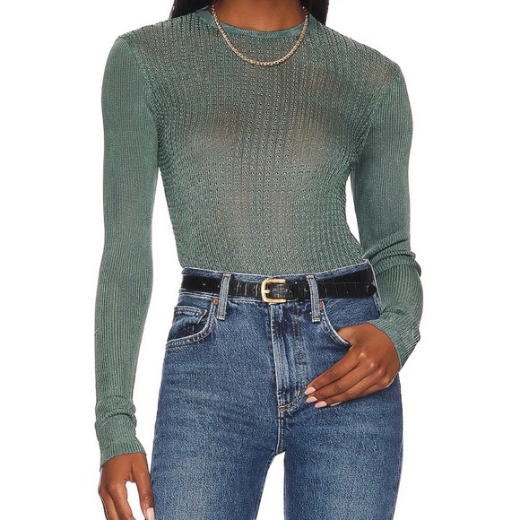 Free People Tops - Free People H20 Crew Pullover In Jaded S Small New NWT